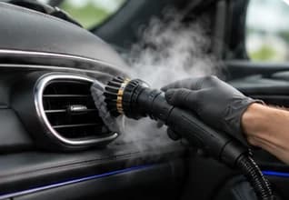 Nettoyage vapeur d'une grille d'aération